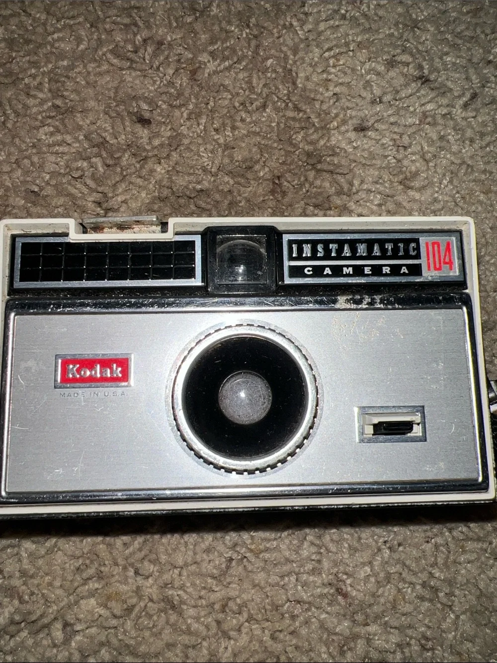 Kodak Instamatic 104 Black and Silver Pocket Camera